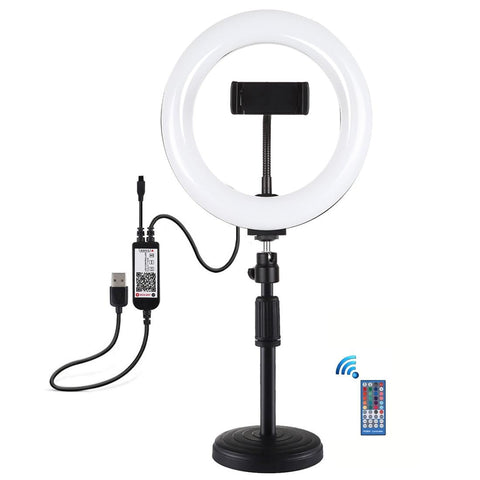 7.9 Inch Rgbw Led Ring Light With Dual Colour Temperature And Phone Clamp For Audio Video Other Lighting & Studio