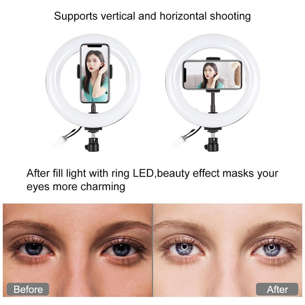 7.9 Inch Rgbw Led Ring Light With Dual Colour Temperature And Phone Clamp For Audio Video Other Lighting & Studio