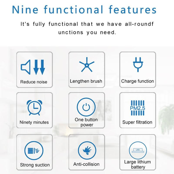 Smart Household Vacuum Cleaner 1800Pa Suction Ca0380b Vacuum Cleaners