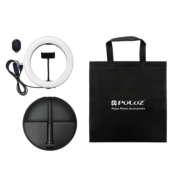 10.2 Dual Colour Led Ring Light With Usb Bluetooth Remote And Phone Holder_Black Other Lighting & Studio