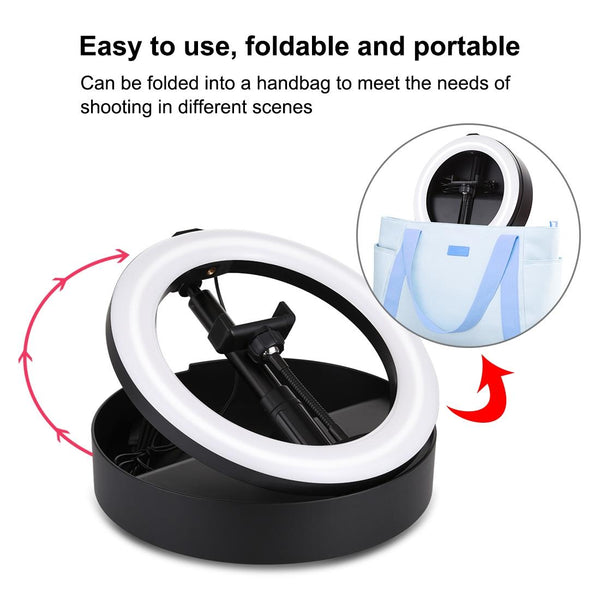 10.2 Dual Colour Led Ring Light With Usb Bluetooth Remote And Phone Holder_Black Other Lighting & Studio