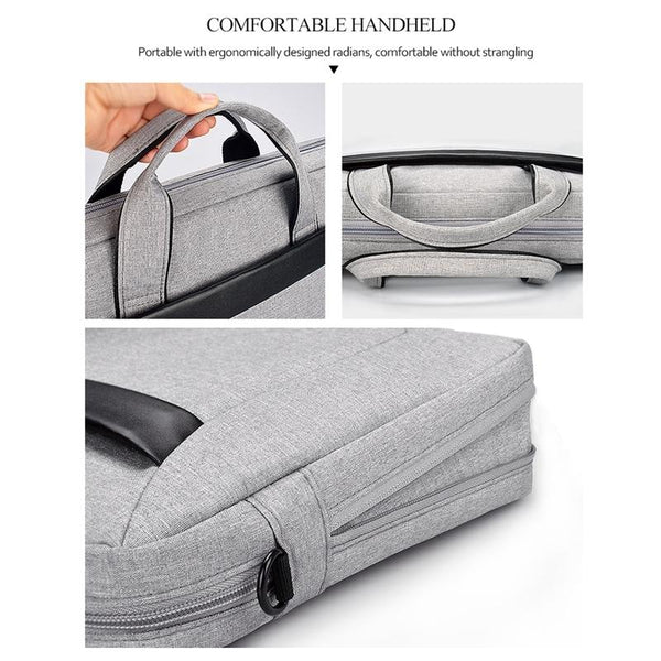 Expandable Laptop Bag Waterproof Oxford Cloth Detachable Shoulder Strap Black Laptop Cases & Bags
