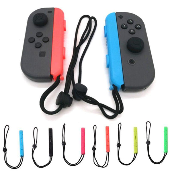 Joy Con Wrist Lanyard Pair For Nintendo Switch Gaming Black Controllers & Attachments