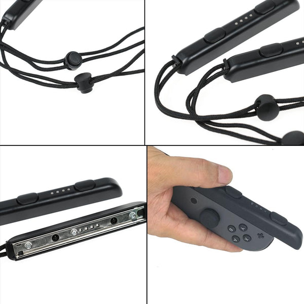 Joy Con Wrist Lanyard Pair For Nintendo Switch Gaming Black Controllers & Attachments