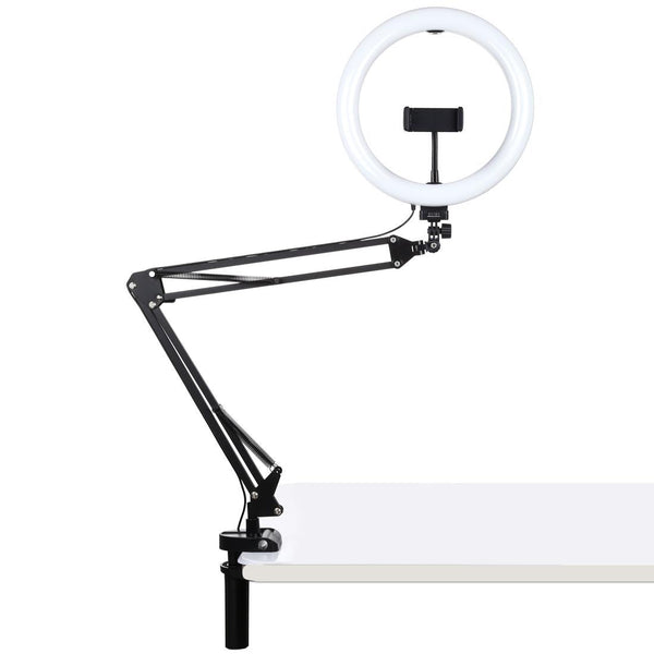 10.2 Inch Ring Light With Usb Three Modes Dual Colour Phone Clamp For Video Use Selfie Lights
