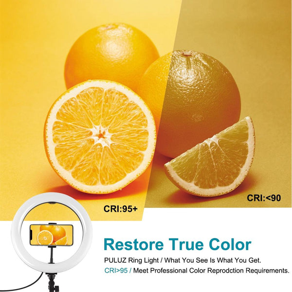 10.2 Inch Ring Light With Usb Three Modes Dual Colour Phone Clamp For Video Use Selfie Lights