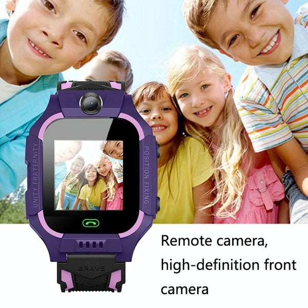 Children Phone Smart Positioning Full Touch Screen Student Watch Purple Smart Watches