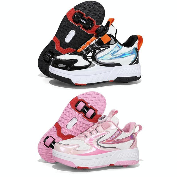 29 Size Children's Two Wheeled Roller Skating Shoes Xf18 Pink Roller Skates
