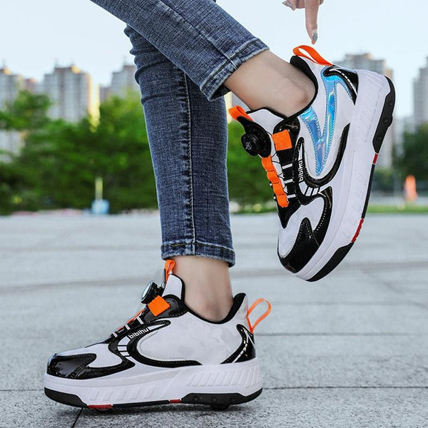 29 Size Children's Two Wheeled Roller Skating Shoes Xf18 Pink Roller Skates