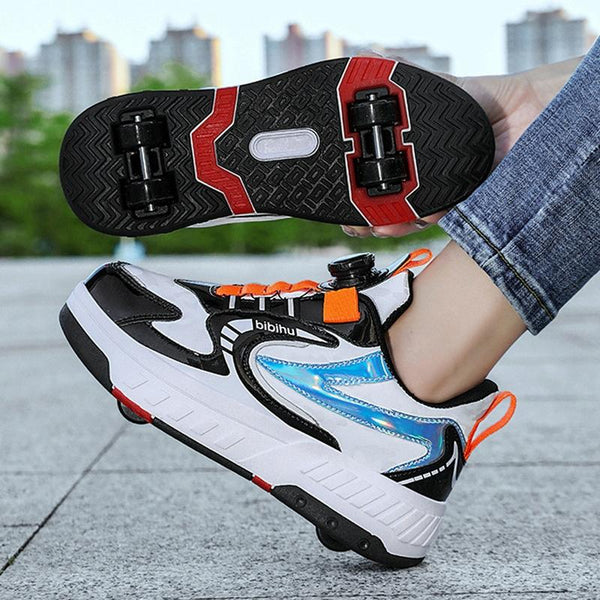 29 Size Children's Two Wheeled Roller Skating Shoes Xf18 Pink Roller Skates