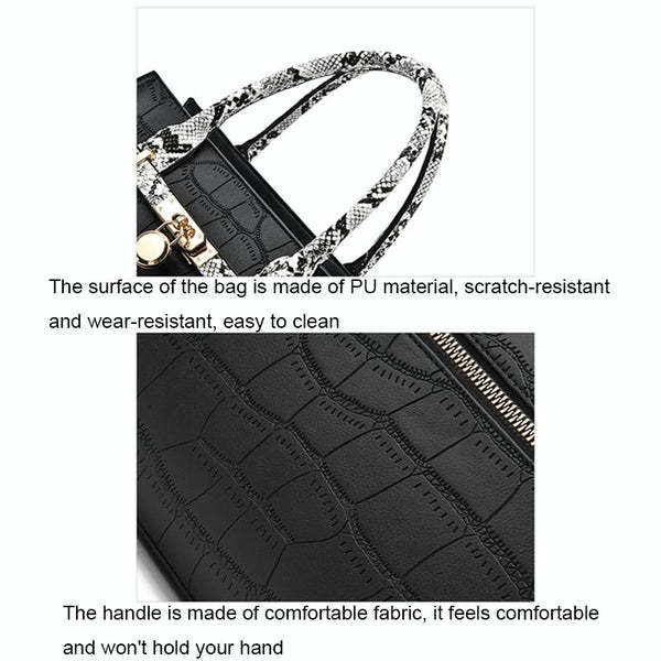 Large Capacity 2 In 1 Stone Pattern Bags Versatile And Spacious Khaki Women's Bags & Handbags