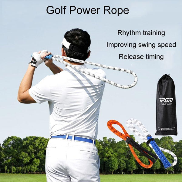 Golf Power Rope Swing For Rhythmic Training Indoor / Outdoor Exerciser Orange Black Swing Trainers