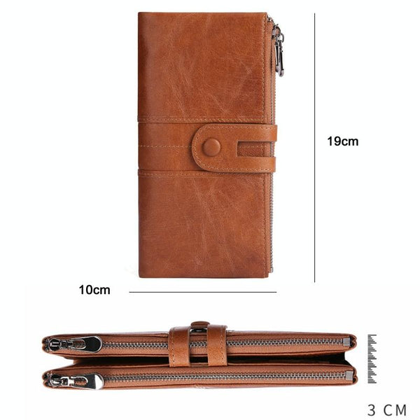 Women Leather Rfid Wallet Sleek & Secure Red Wallets