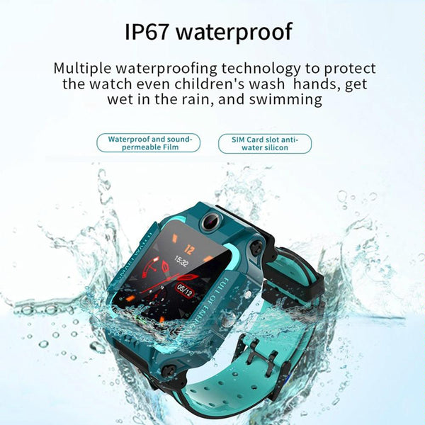 1.44 Inch 360 Degree Rotating Positioning Camera Smart Waterproof Children Calling Watch Purple Smart Watches