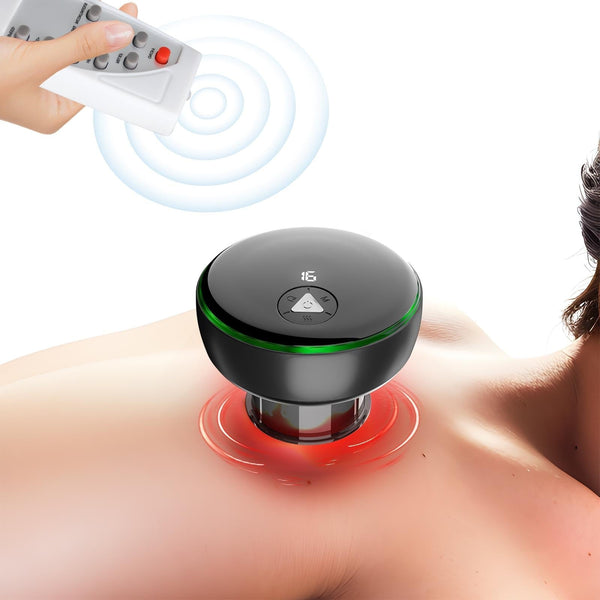 Smart Cupper With Light: Electric Heated Scraping Massage Tool Red Other Massage