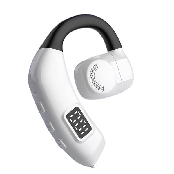 Wireless With Digital Display And Stereo Sound White Earbuds
