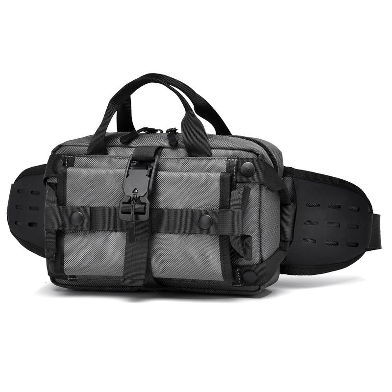Waterproof Men Crossbody Waist Pack Gray Waist Packs & Bags