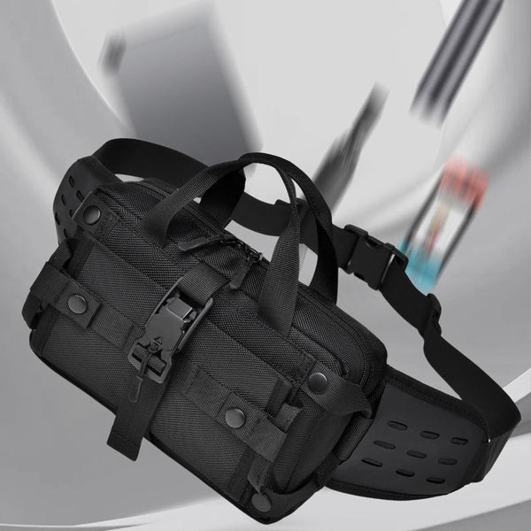 Waterproof Men Crossbody Waist Pack Gray Waist Packs & Bags