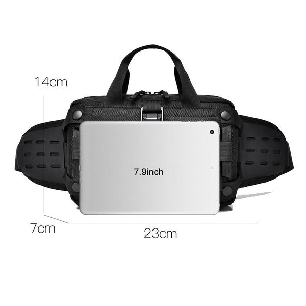 Waterproof Men Crossbody Waist Pack Gray Waist Packs & Bags