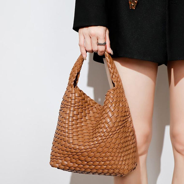 Apricot Hand Woven 2 In 1 Shoulder Bag Brown Bags