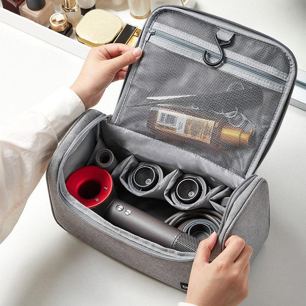 Hair Dryer Storage Bag With Hook Large Capacity Black Hair Dryers
