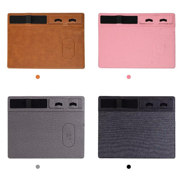 Jj 82401 Mouse Pad With Phone Charging & Holder Black Mouse Pads & Wrist Rests