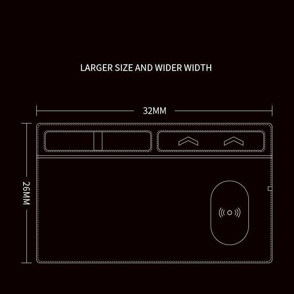 Jj 82401 Mouse Pad With Phone Charging & Holder Black Mouse Pads & Wrist Rests