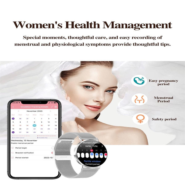 1.32 Inch Colour Screen Smart Watch With Bluetooth Call & Health Monitoring Silver Smart Watches