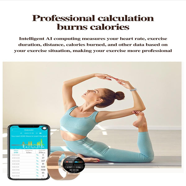 1.32 Inch Colour Screen Smart Watch With Bluetooth Call & Health Monitoring Silver Smart Watches