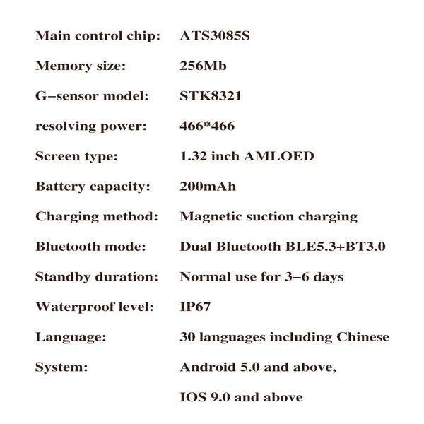 1.32 Inch Colour Screen Smart Watch With Bluetooth Call & Health Monitoring Silver Smart Watches