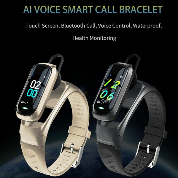 Smart Bracelet With Ai Voice Sleep Heart Rate Monitoring Call Rejection Gold Smart Watches