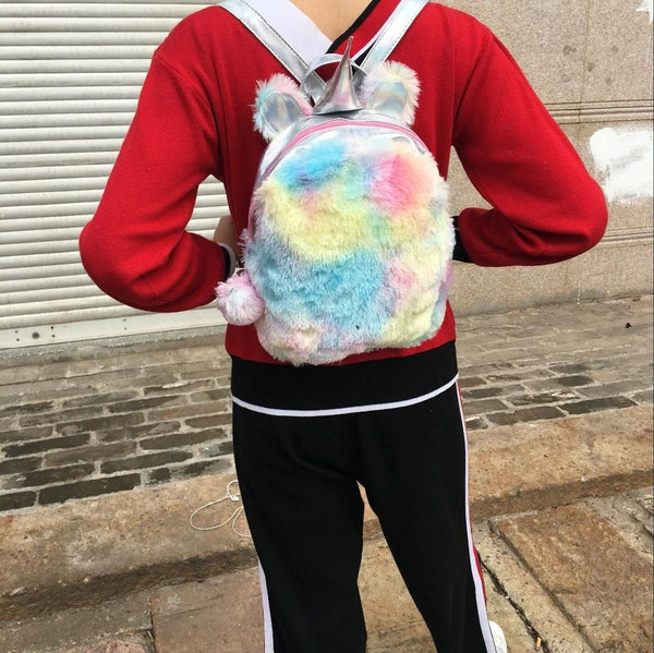 Teen Backpack Colourful For Travel Rainbow Backpacks & Bags