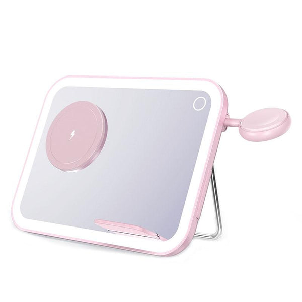 15W 3 In Magnetic Led Makeup Mirror Charger Pink Chargers & Cradles