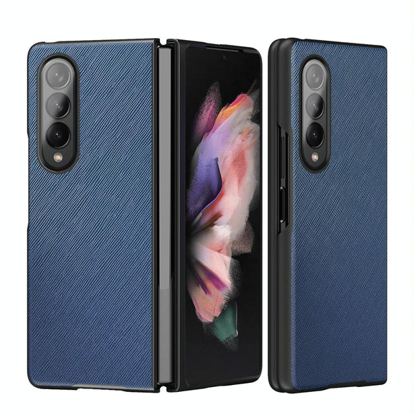 For Samsung Galaxy Z Fold4 5G Foldable Cross Pattern Phone Case Foldable Design Black Cases Covers & Skins
