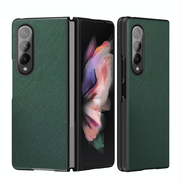 For Samsung Galaxy Z Fold4 5G Foldable Cross Pattern Phone Case Foldable Design Black Cases Covers & Skins