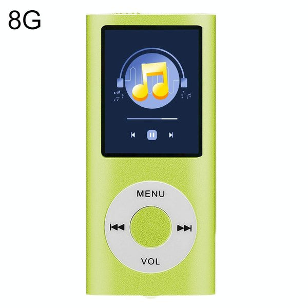 1.8 Inch Metal Mp4 Player + 16G Tf Card Earphone Cable Green With 8G Card+Earphone+Cable Ipods & Mp3 Players