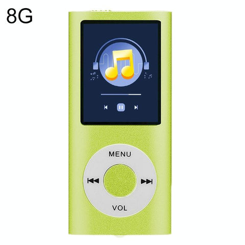 1.8 Inch Metal Mp4 Player + 16G Tf Card Earphone Cable Green With 8G Card+Earphone+Cable Ipods & Mp3 Players