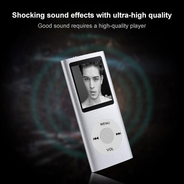 1.8 Inch Metal Mp4 Player + 16G Tf Card Earphone Cable Green With 8G Card+Earphone+Cable Ipods & Mp3 Players