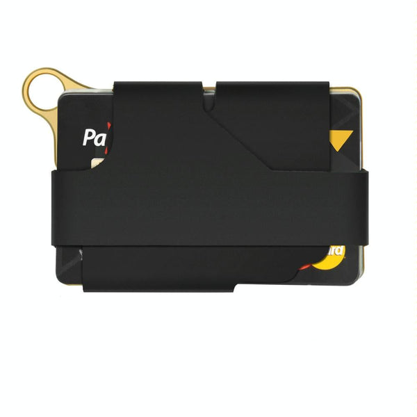 Snap Button Wallet Aluminum Alloy & Leather Gold Wallets