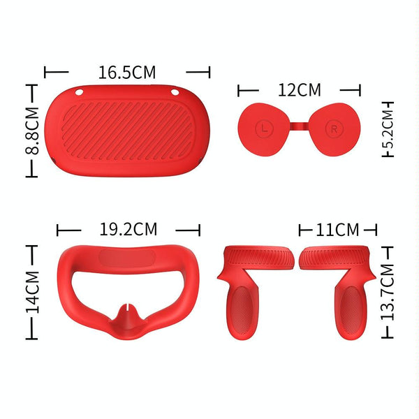Oculus Quest 2 Lens Shell Protective Cover Red Bags Skins & Travel Cases