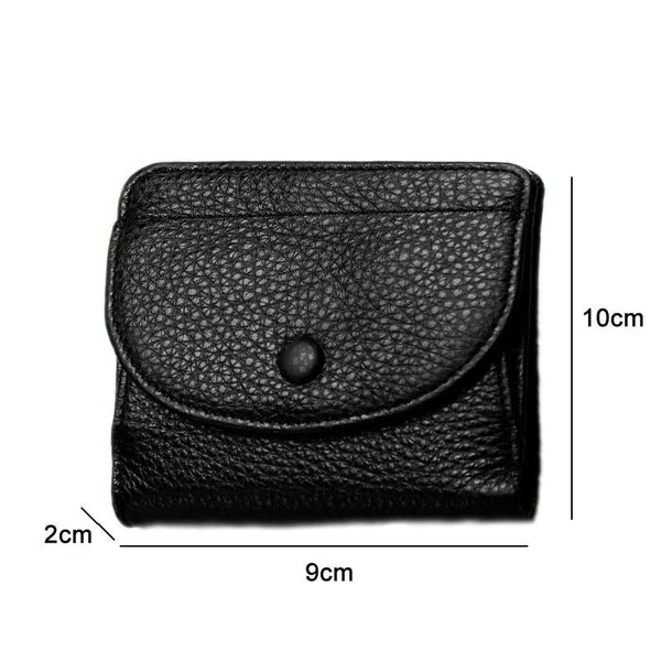 Genuine Leather Rfid Coin Purse Blue Wallets