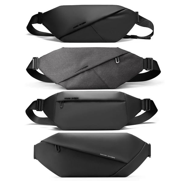 Men Casual Sports Chest Bag Lightweight Shoulder Elite Black 7786 Bags