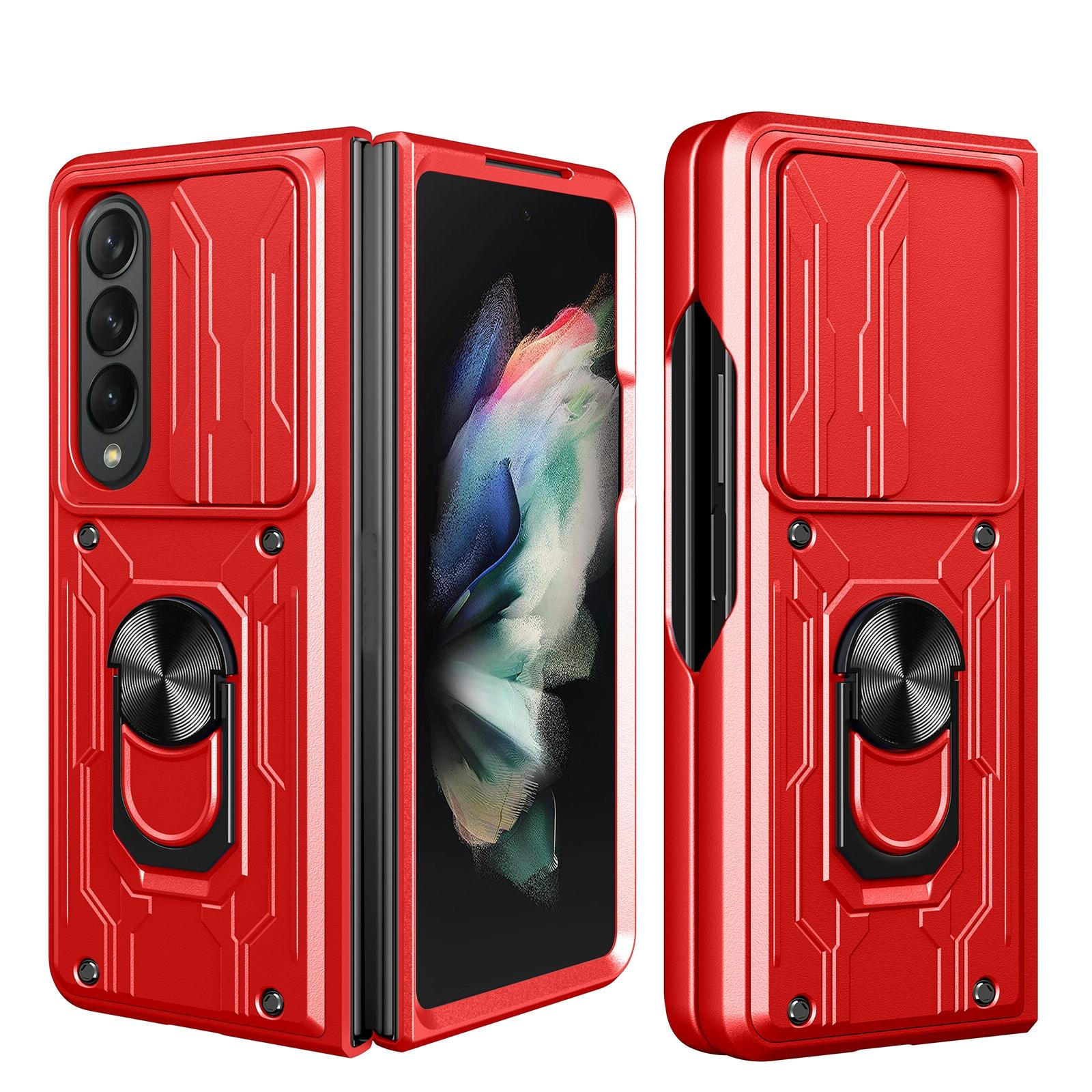 For Samsung Galaxy Z Fold4 5G Protective Sliding Camshield Phone Case Red Cases Covers & Skins