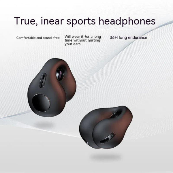 Jx80 Tws Wireless Bone Conduction Clip On Noise Reduction Bluetooth Headset White Earbuds