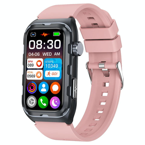 Ip68 Waterproof Smart Watch Ecg Health Monitoring Pink Smart Watches