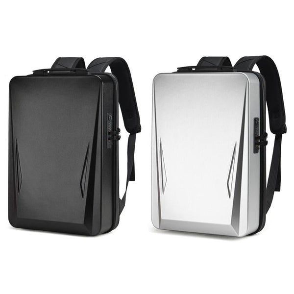 15.6 17.3 Inch Hard Shell Gaming Backpack For Men Silver Backpacks