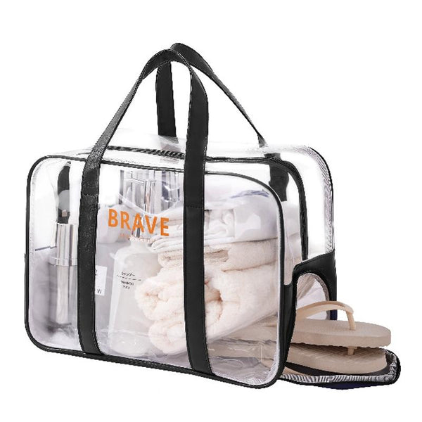 Waterproof Sports Tote For Toiletries & Makeup Black Gym Bags