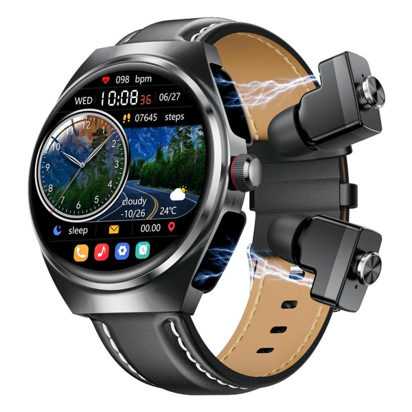 1.53 Inch Ips Screen 2 Bluetooth Earphone Smart Watch Silver Smart Watches