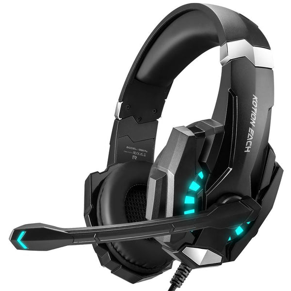 Pro Gaming Headset With Mic 2.1M Cable Black White Headsets