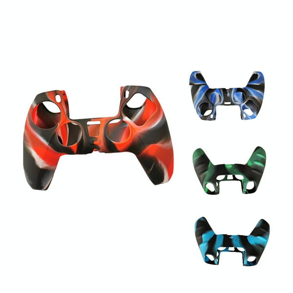2 Pack Non Slip Silicone Handle Covers For Ps5 Controllers Black Red Other Video Game Accessories
